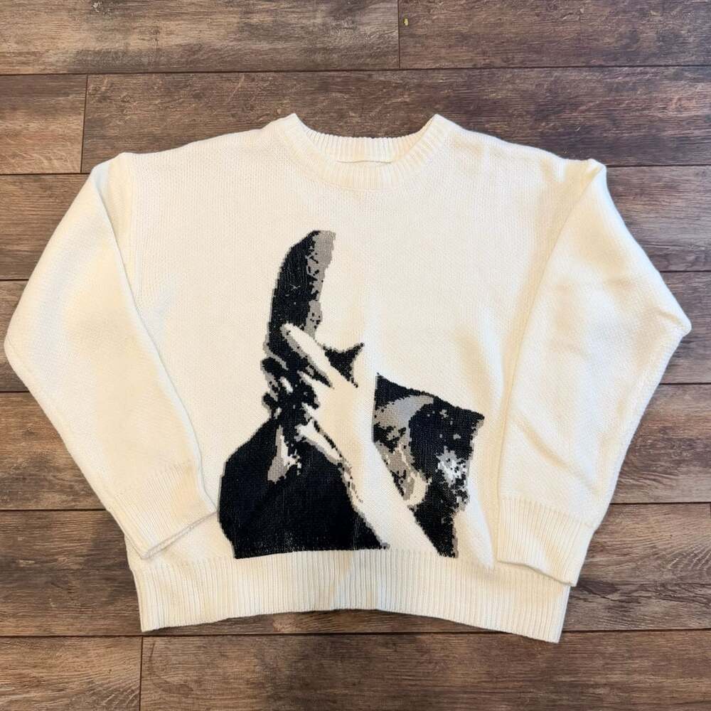 Frank Ocean Blonde Knit Sweater Size M White